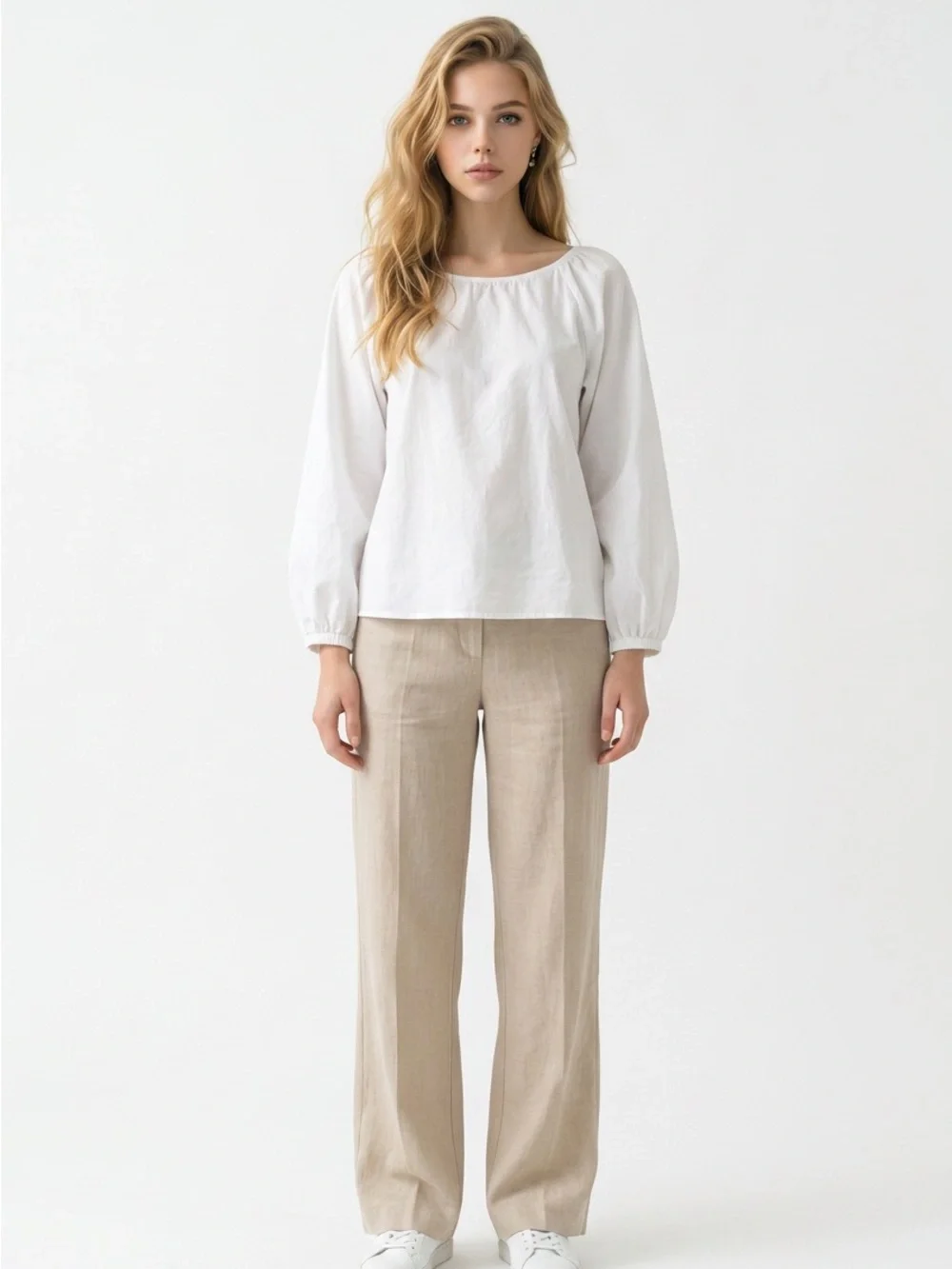 J. Crew White Open-Back Peasant Blouse